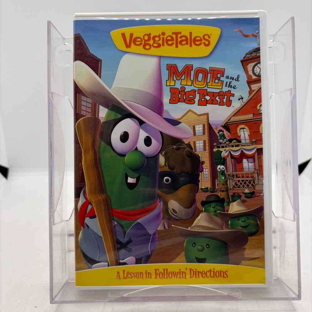 VeggieTales Moe and the Big Exit DVD 2007 Western Moses Story Larry the Cucumber